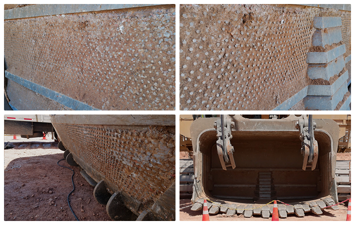 CAT 7495 bucket door at the first inspection